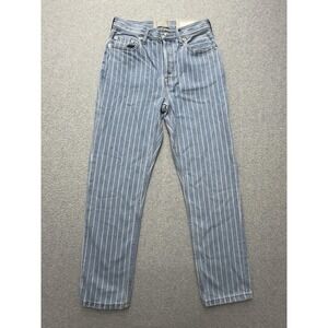 Everlane 90s Cheeky Straight Jeans Womens 24 Ankle Striped High Rise NWT